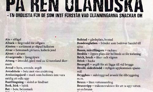 Öländsk ordlista